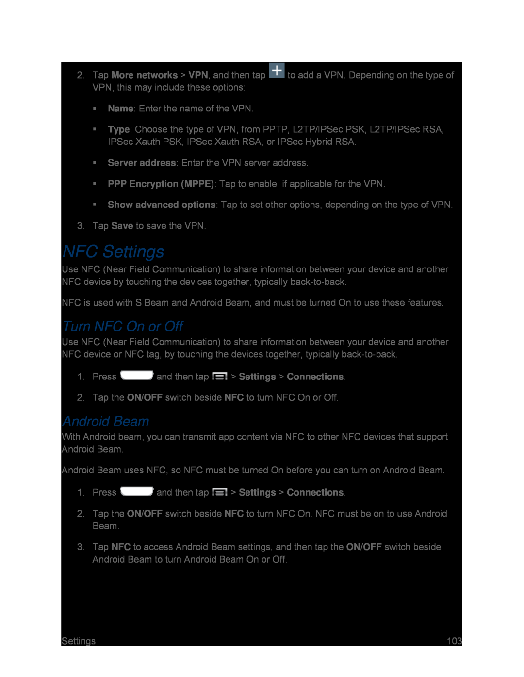 Turn NFC On or Off Galaxy S III Sprint