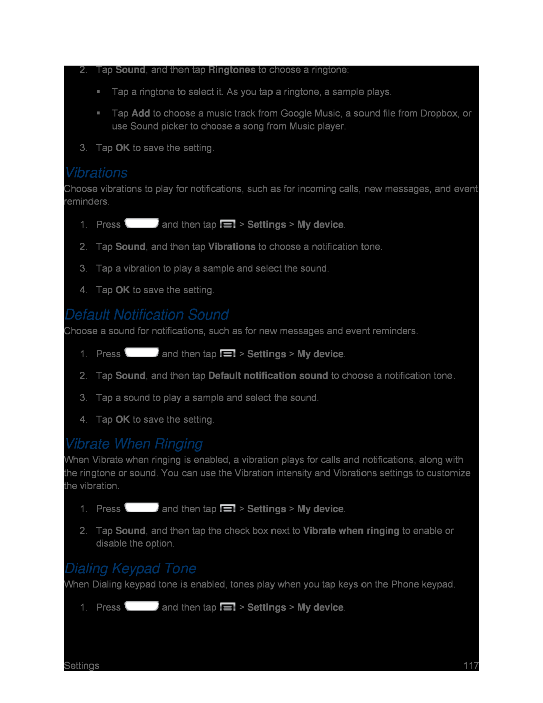 Dialing Keypad Tone Galaxy S III Sprint