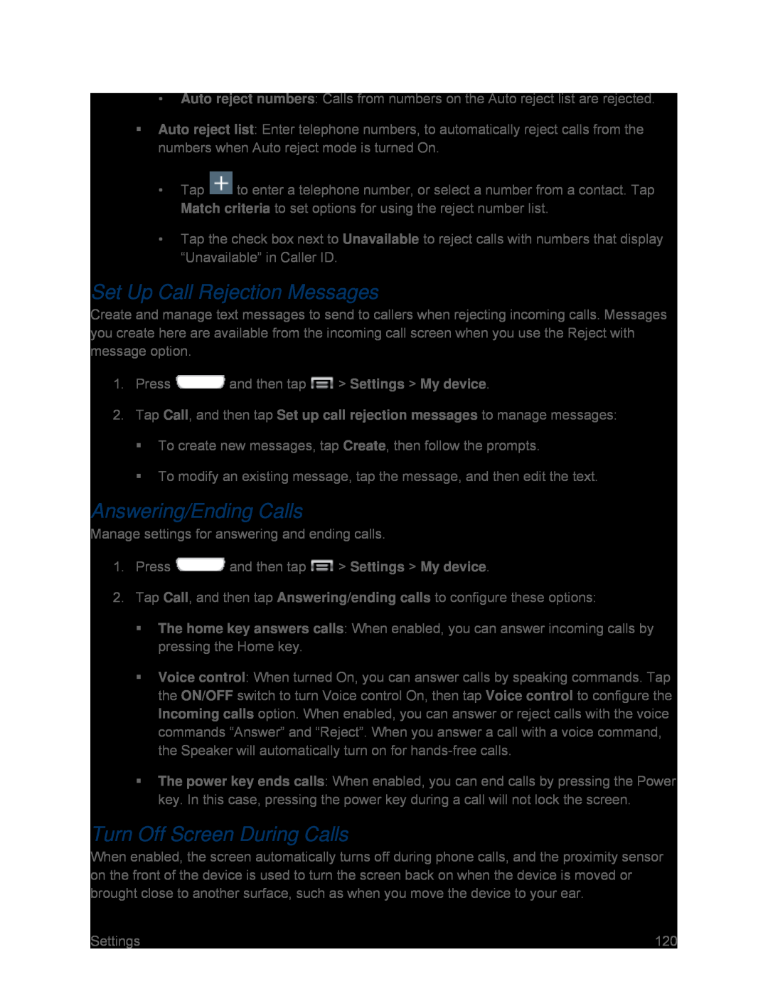 Answering/Ending Calls Galaxy S III Sprint