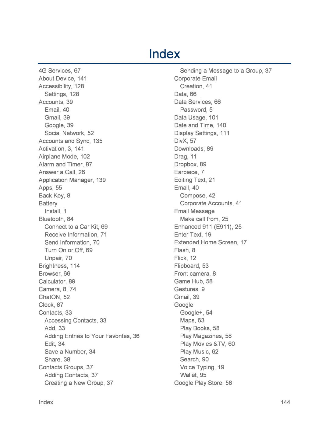 Index Galaxy S III Sprint