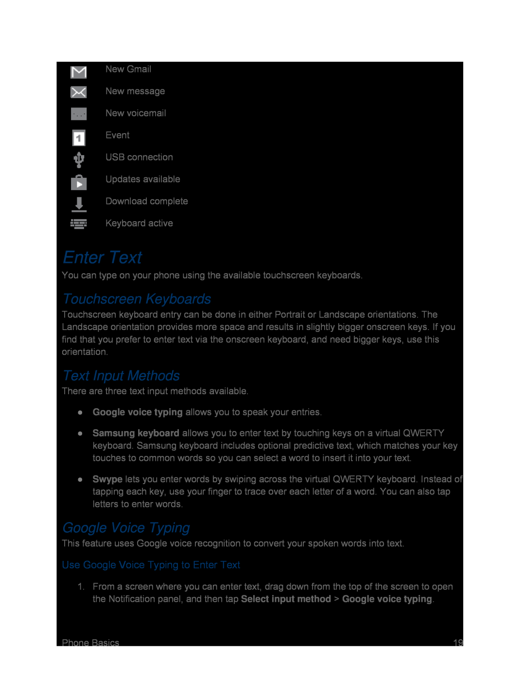 Google Voice Typing Galaxy S III Sprint