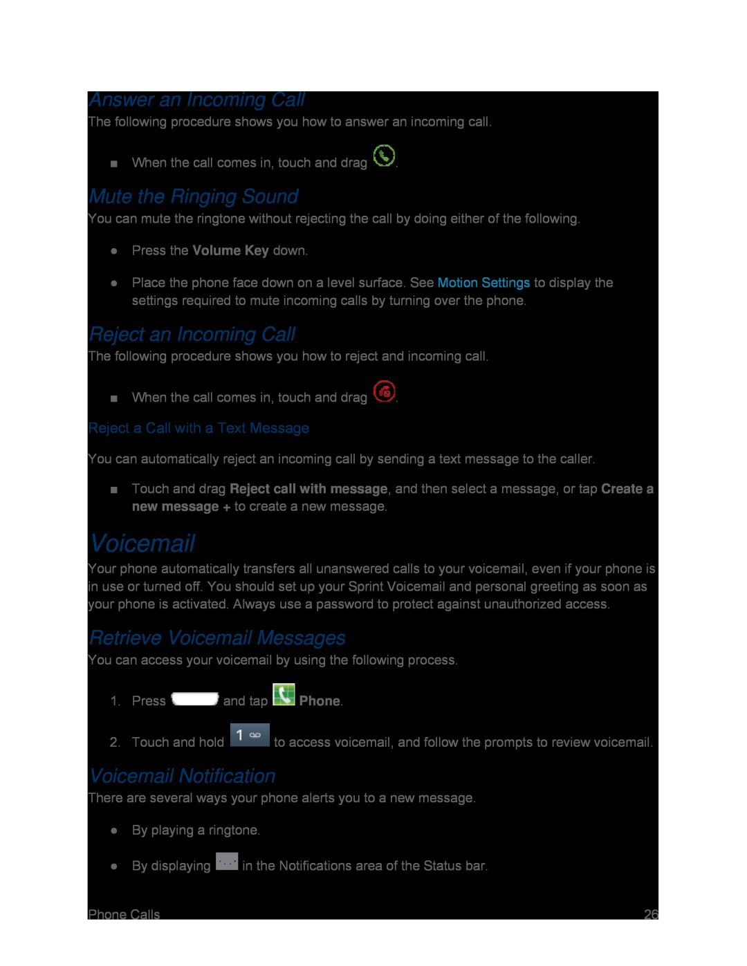 Voicemail Galaxy S III Sprint