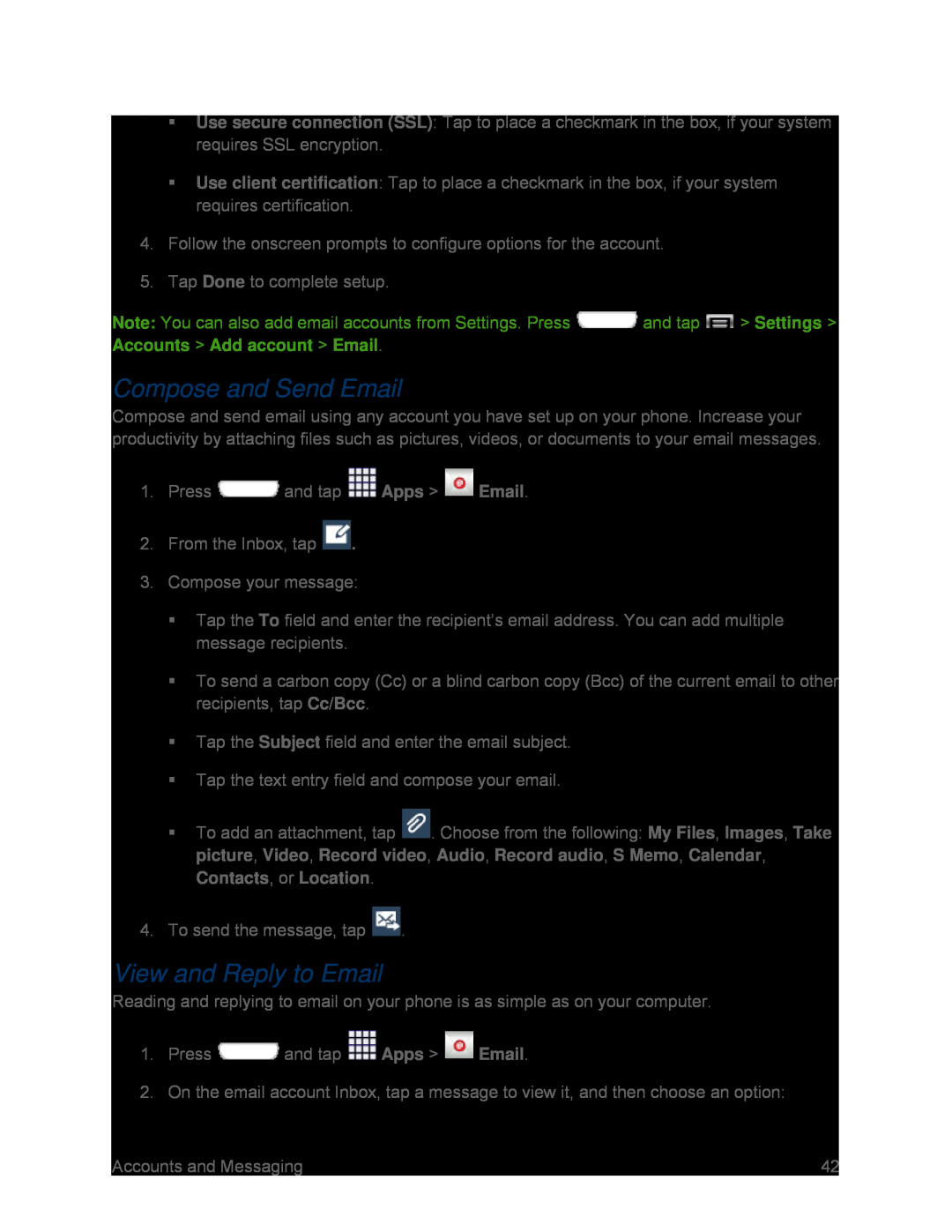 View and Reply to Email Galaxy S III Sprint