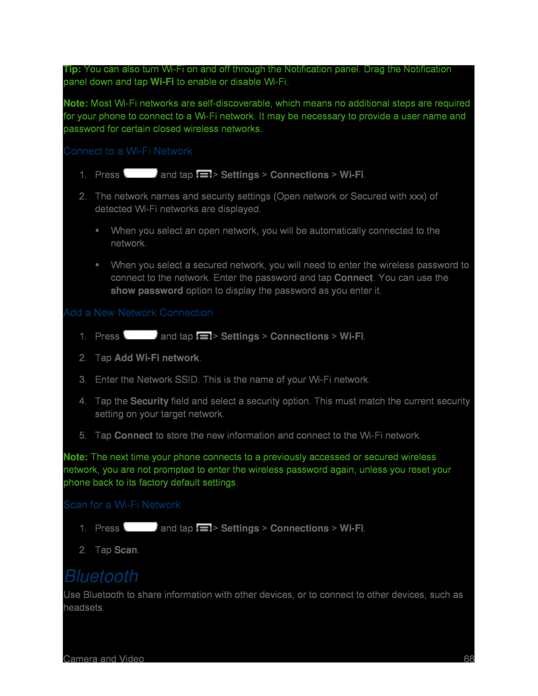 Connect to a Wi-FiNetwork Galaxy S III Sprint