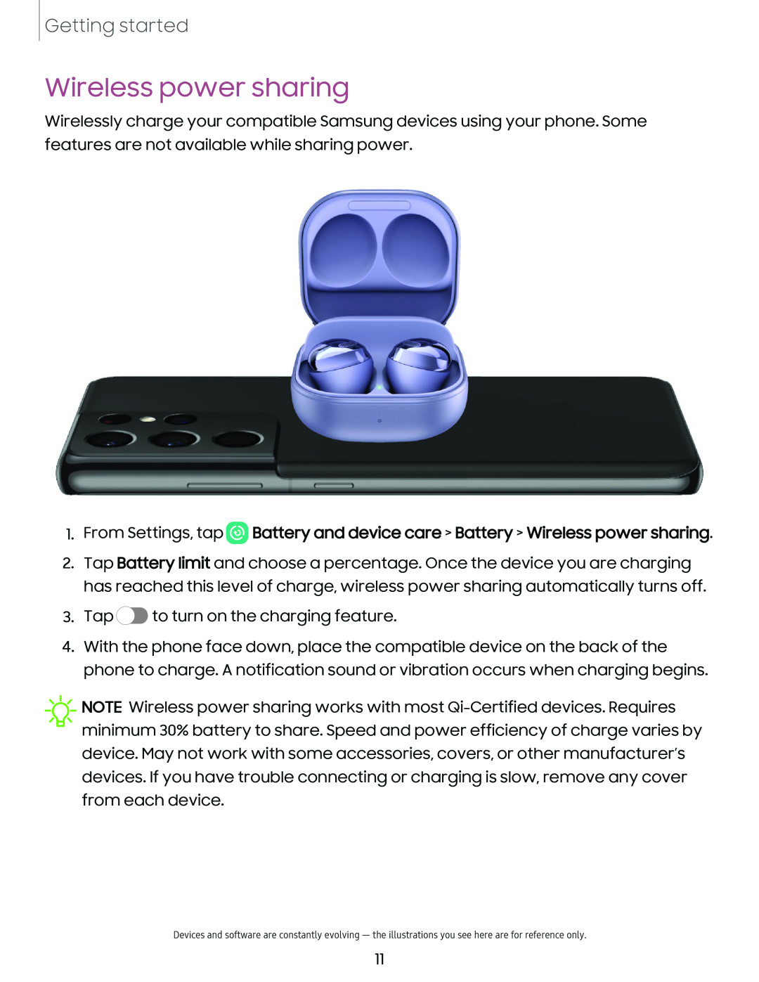 Wireless power sharing Galaxy S21 Ultra 5G AT&T