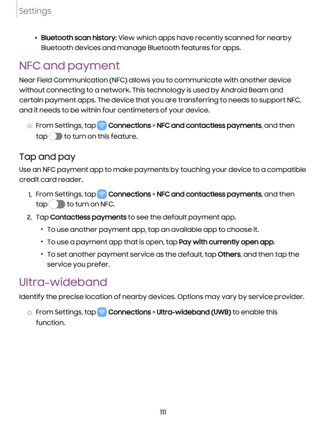 NFC and payment Galaxy S21 Ultra 5G AT&T