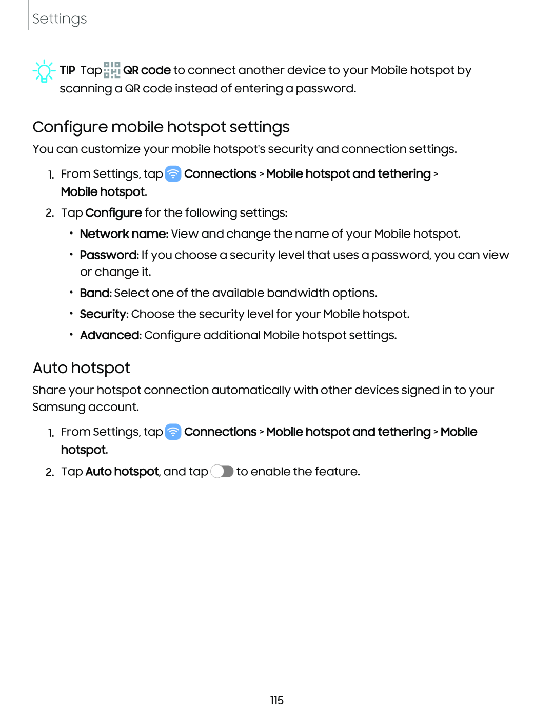 Configure mobile hotspot settings Galaxy S21 Ultra 5G AT&T