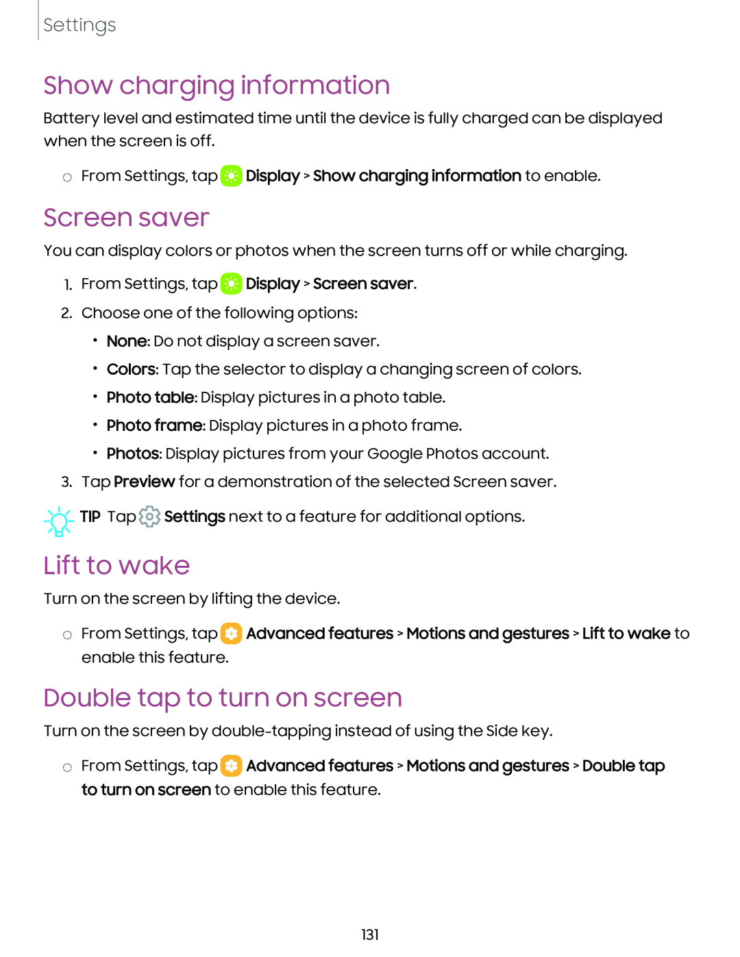 Double tap to turn on screen Galaxy S21 Ultra 5G AT&T