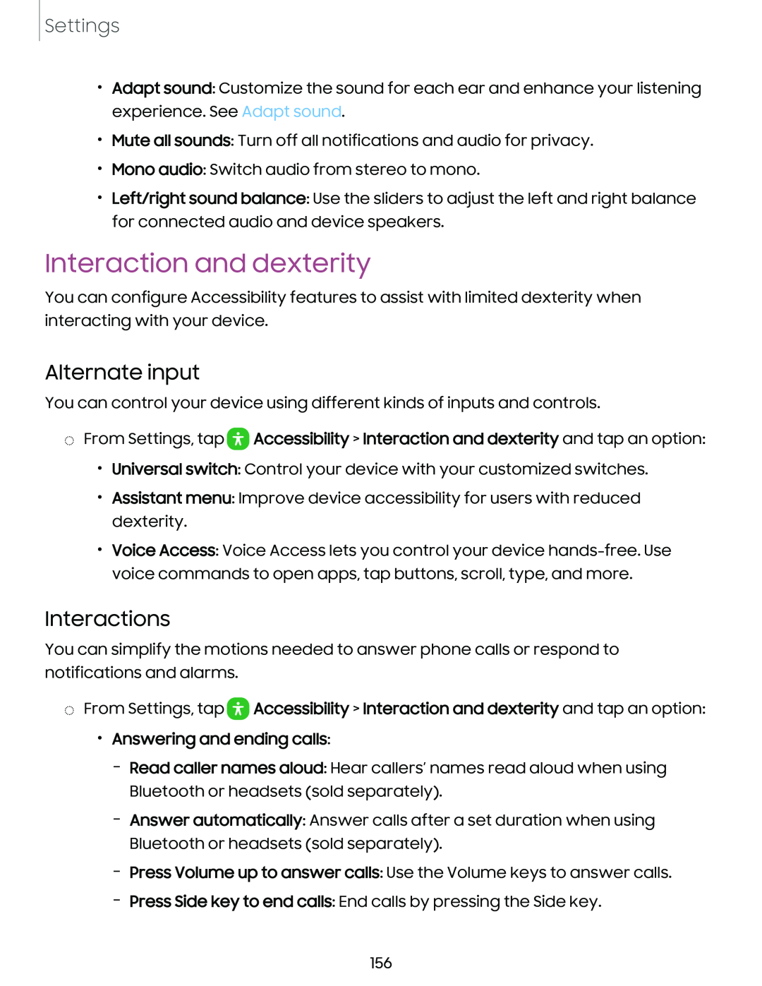 Alternate input Interactions