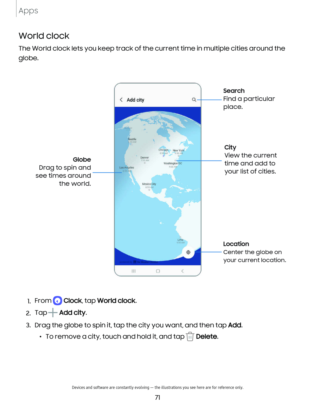 World clock Galaxy S21 Ultra 5G AT&T