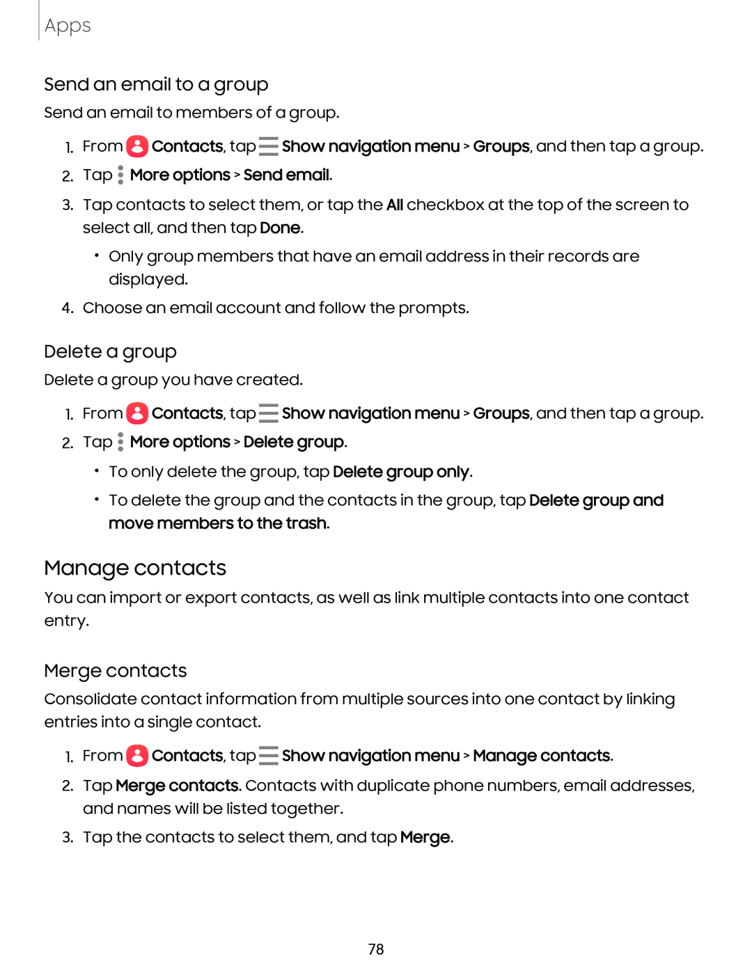 Merge contacts Galaxy S21 Ultra 5G AT&T