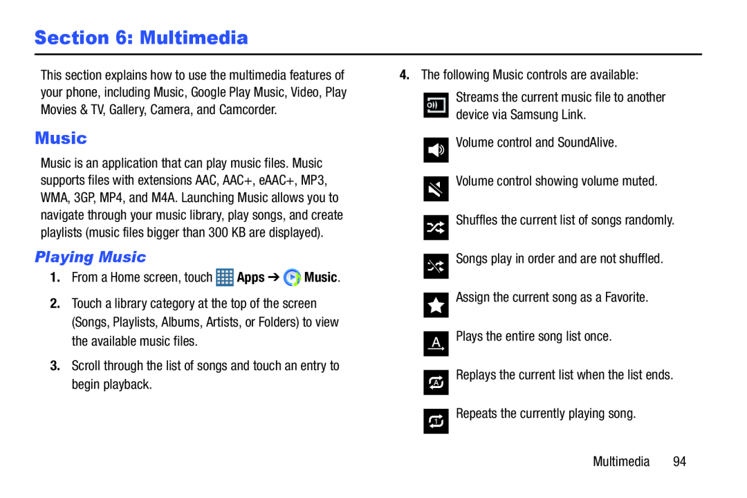 Section 6: Multimedia Galaxy S III Developer Edition Verizon