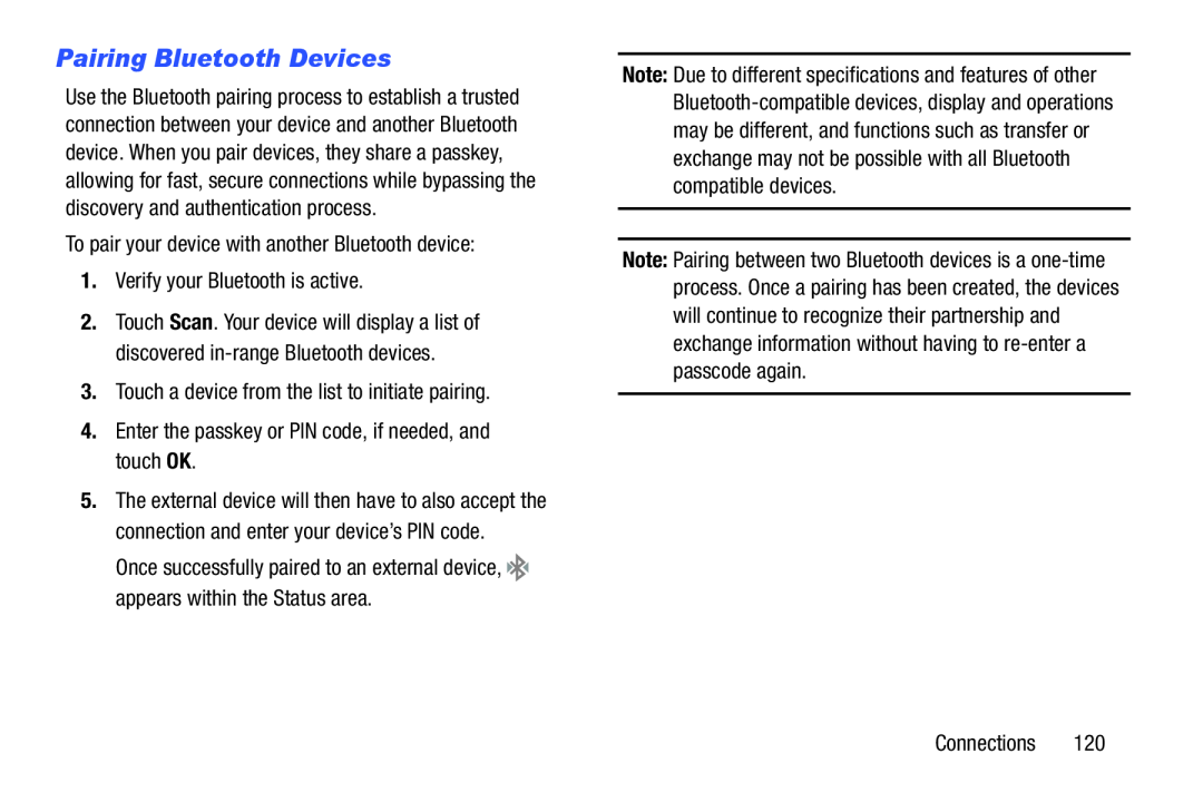 Pairing Bluetooth Devices Galaxy S III Developer Edition Verizon