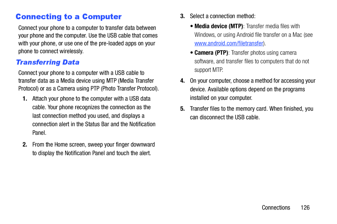 Connecting to a Computer Galaxy S III Developer Edition Verizon