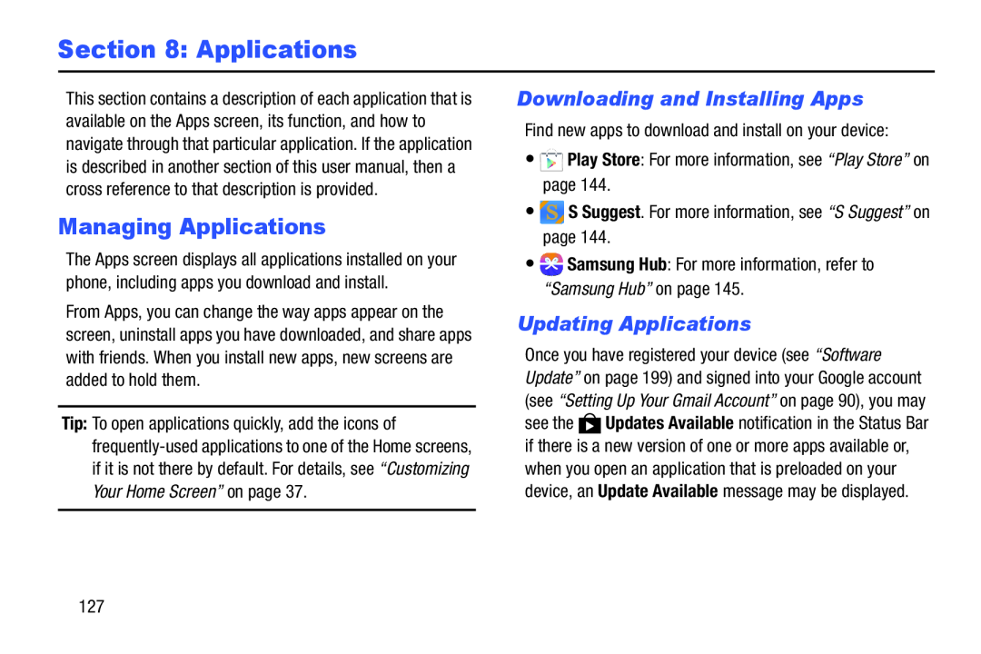 Managing Applications Galaxy S III Developer Edition Verizon