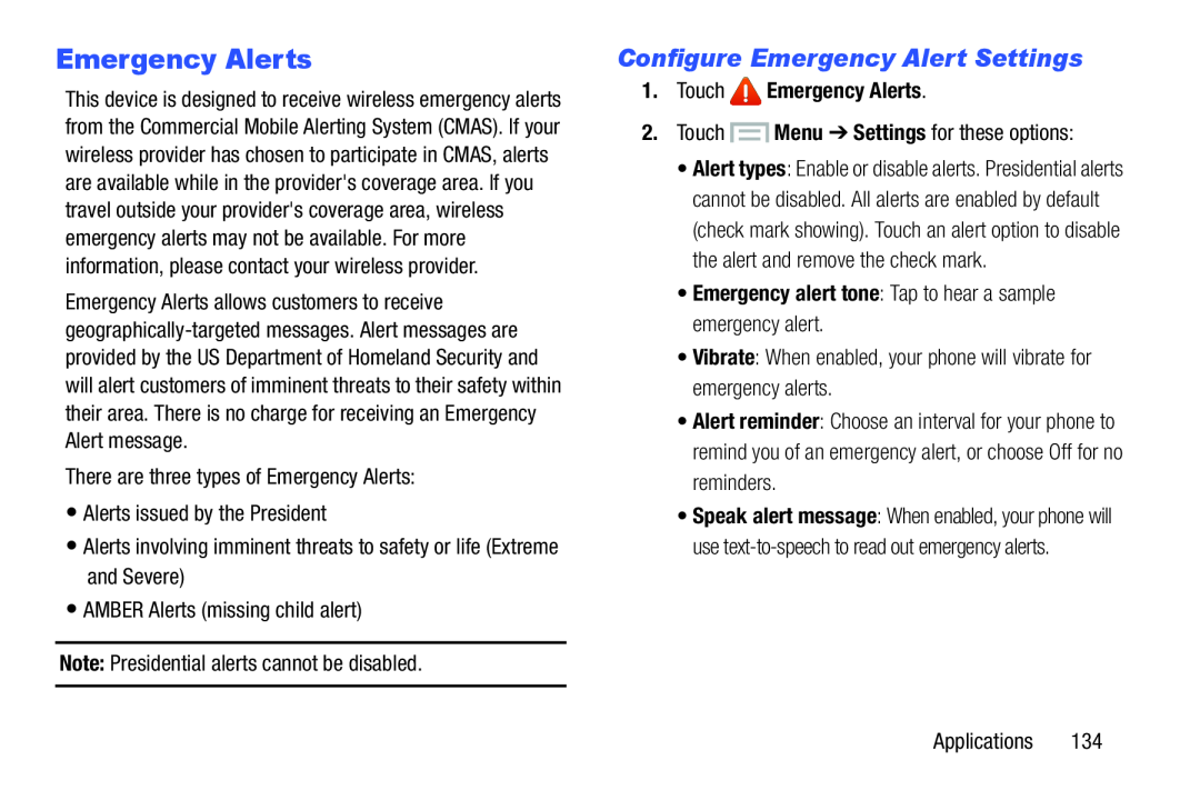 Configure Emergency Alert Settings