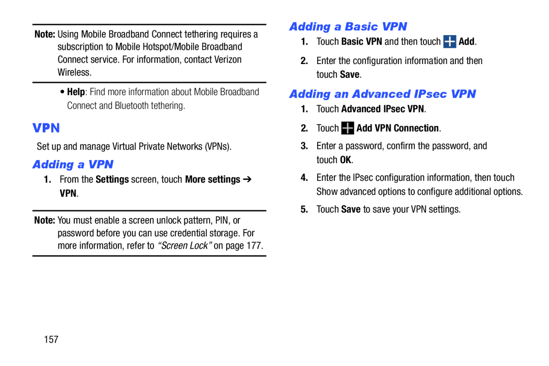 Adding a VPN Adding a Basic VPN