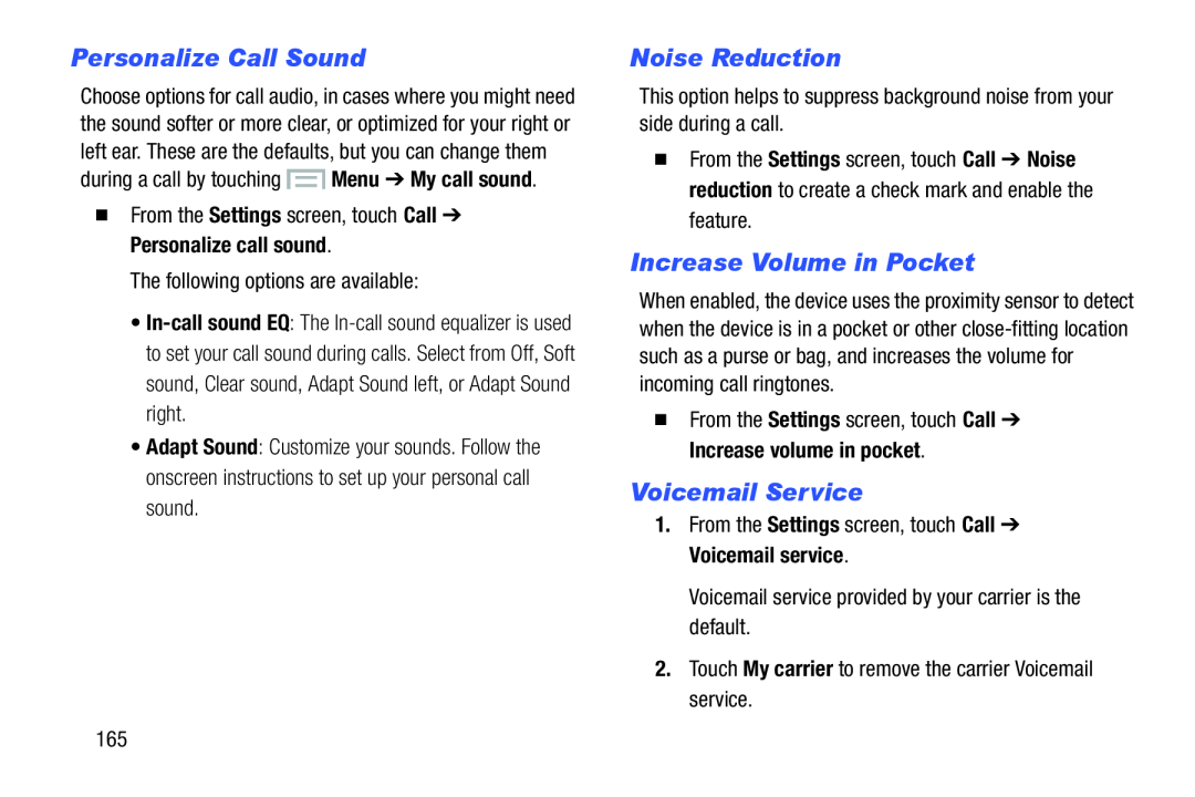 Personalize Call Sound Noise Reduction