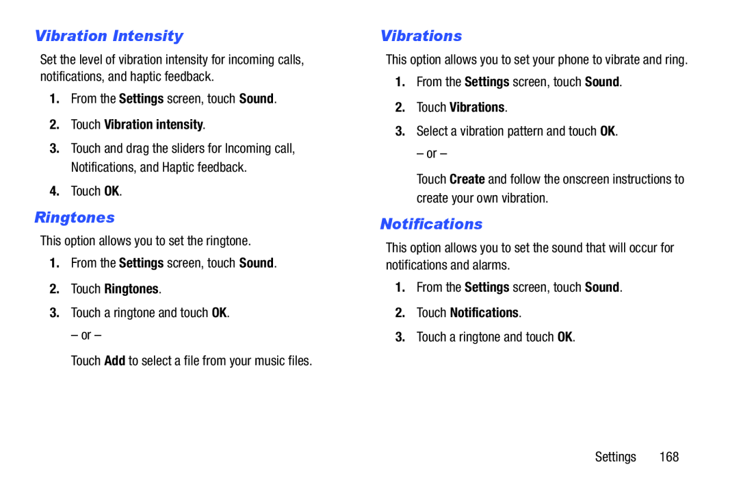 Vibration Intensity Ringtones