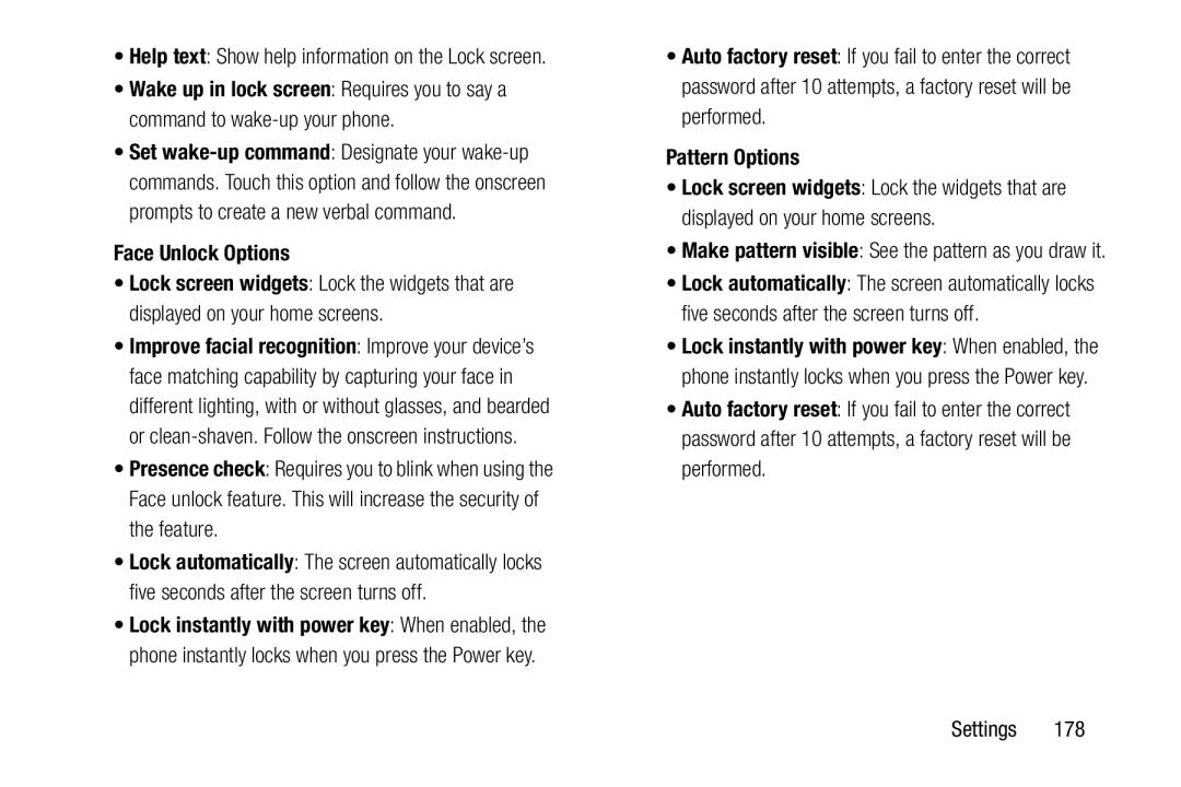 Face Unlock Options Galaxy S III Developer Edition Verizon