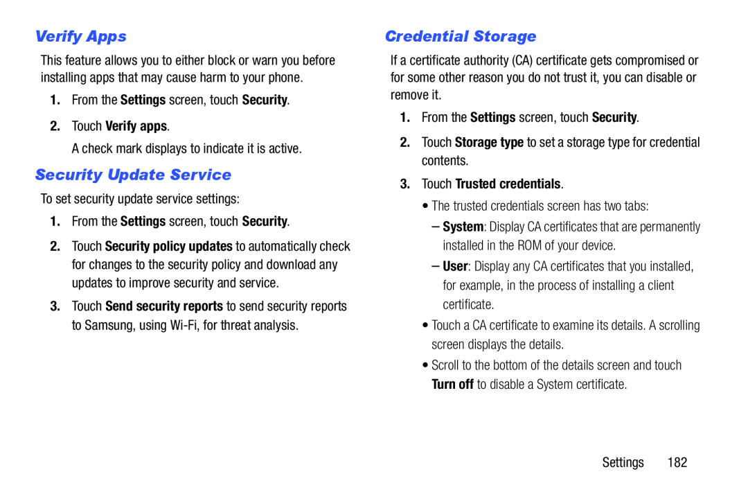 Verify Apps Security Update Service