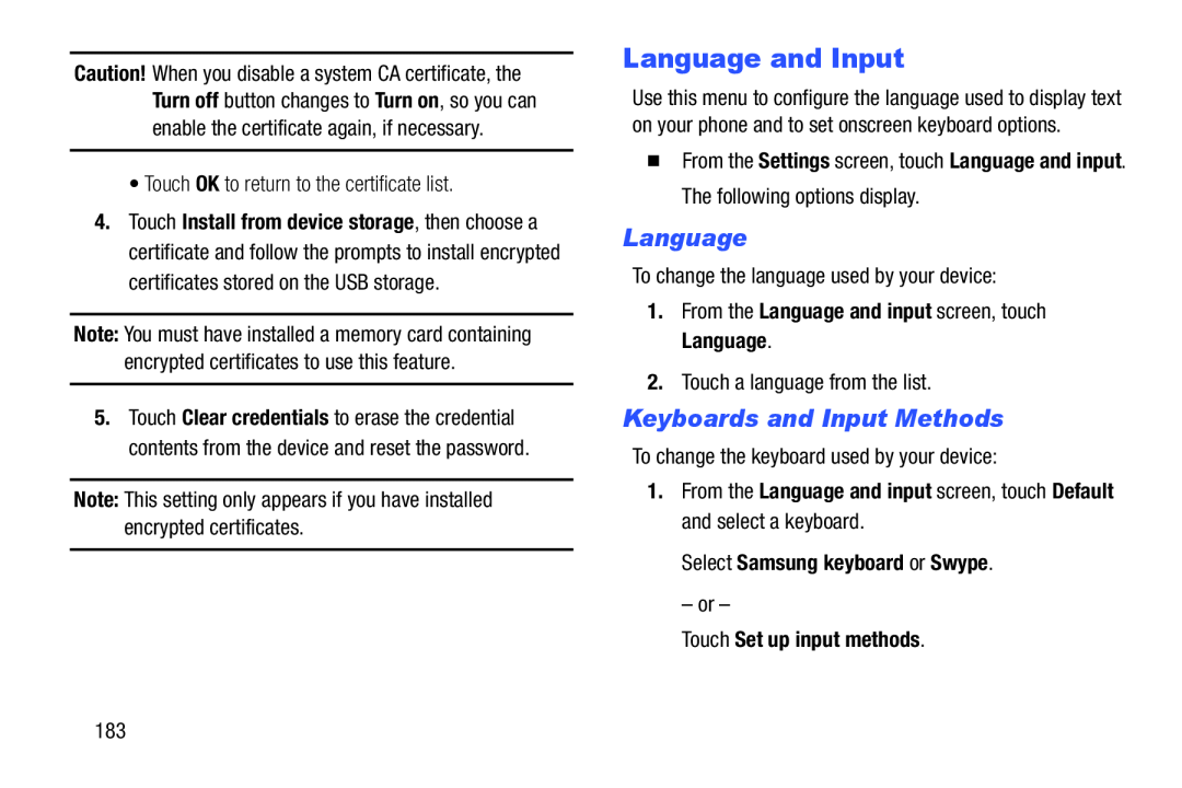 Keyboards and Input Methods Galaxy S III Developer Edition Verizon