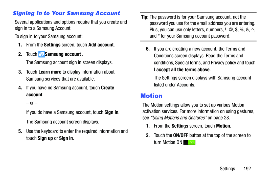 Signing In to Your Samsung Account Motion