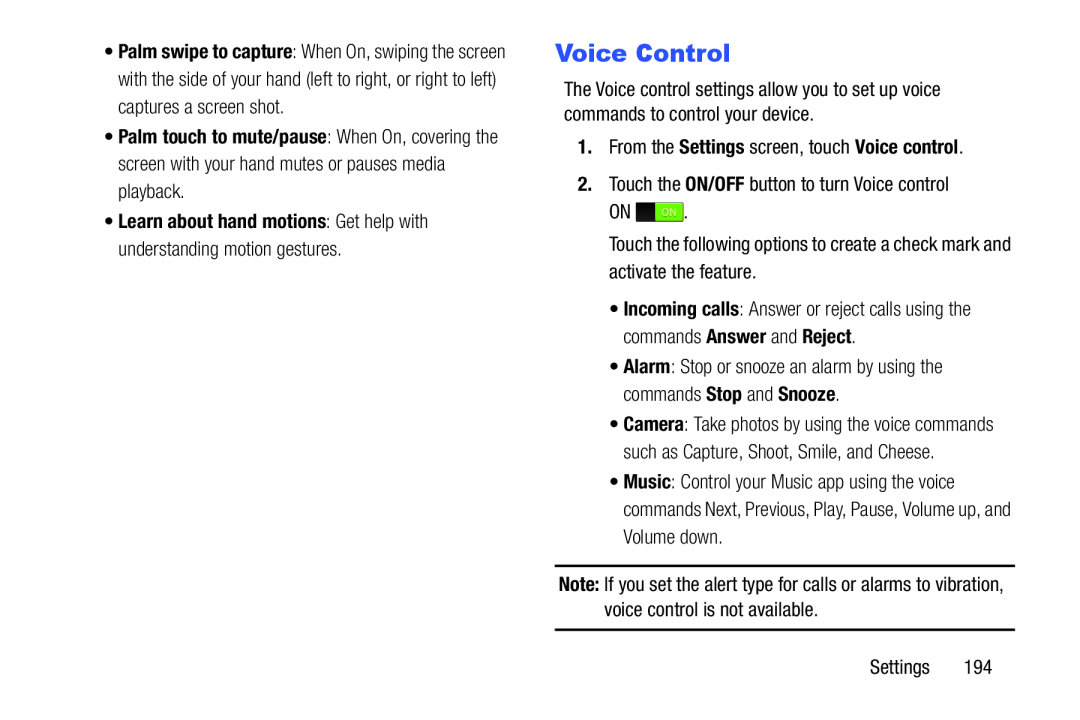 Voice Control