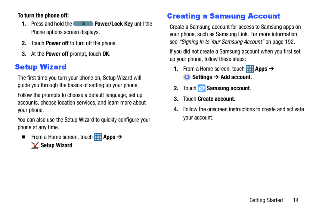 Creating a Samsung Account