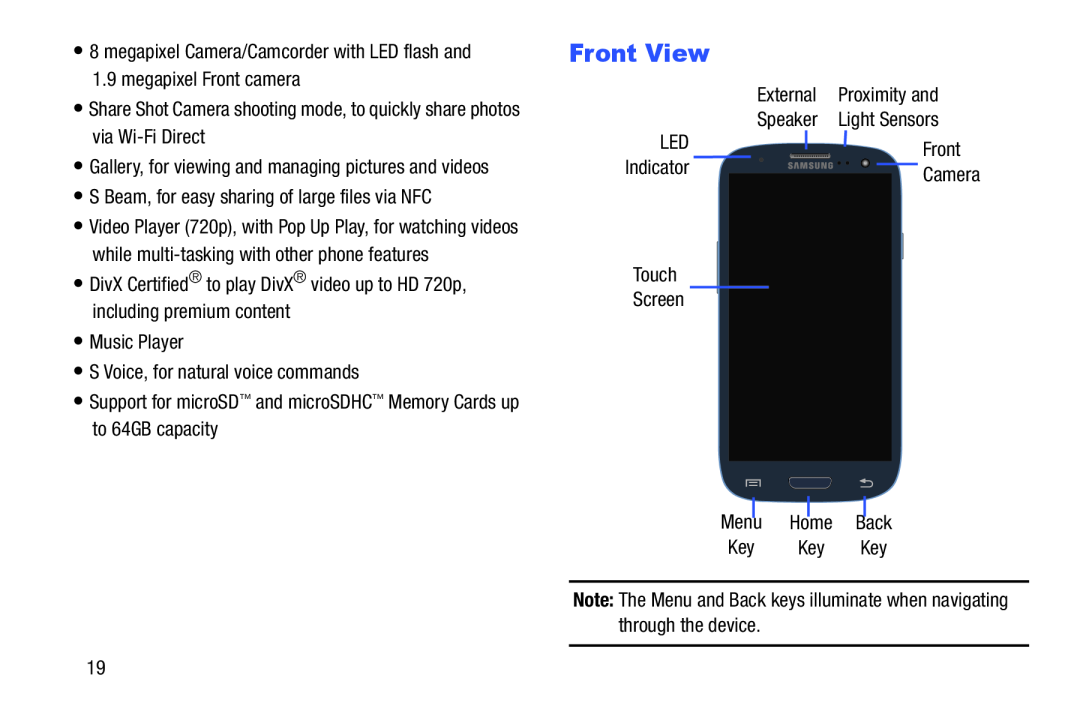 Front View Galaxy S III Developer Edition Verizon