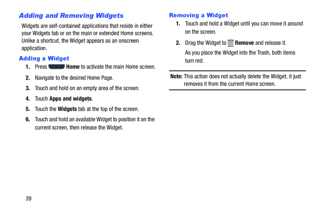 Adding and Removing Widgets Galaxy S III Developer Edition Verizon