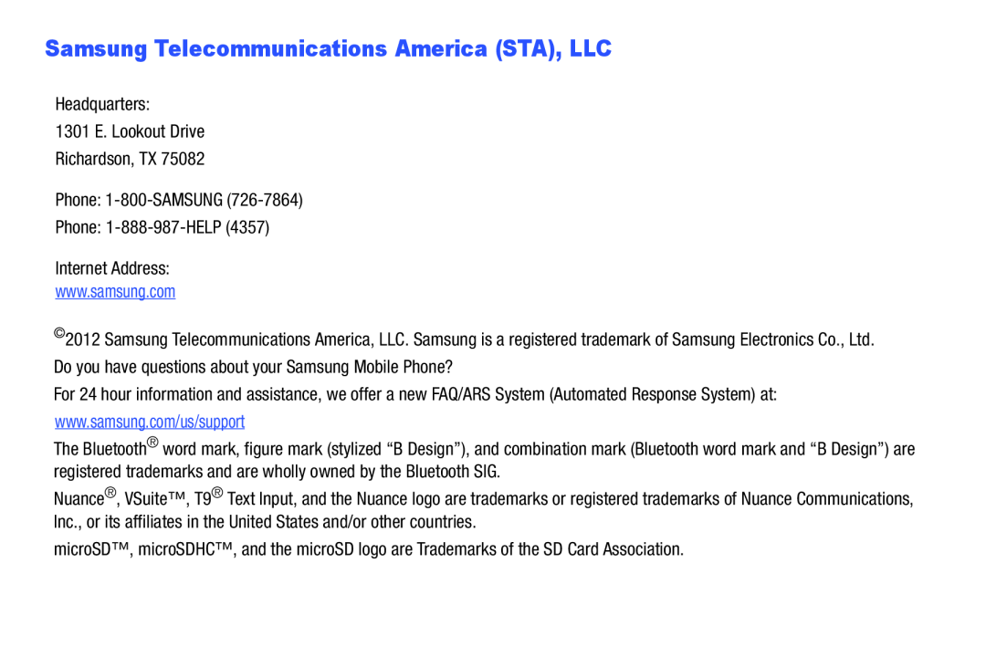 Samsung Telecommunications America (STA), LLC Galaxy S III Developer Edition Verizon