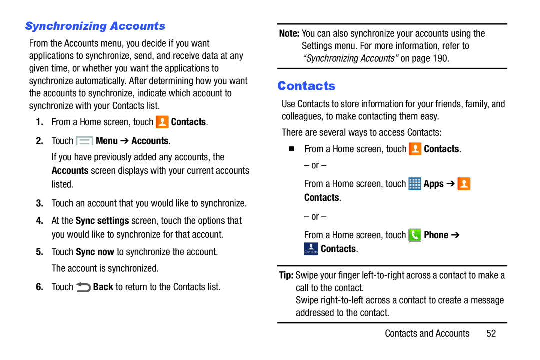 Synchronizing Accounts Galaxy S III Developer Edition Verizon