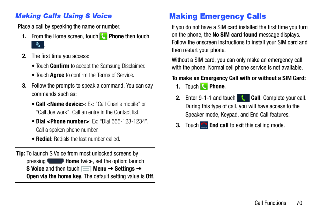 Making Calls Using S Voice Galaxy S III Developer Edition Verizon