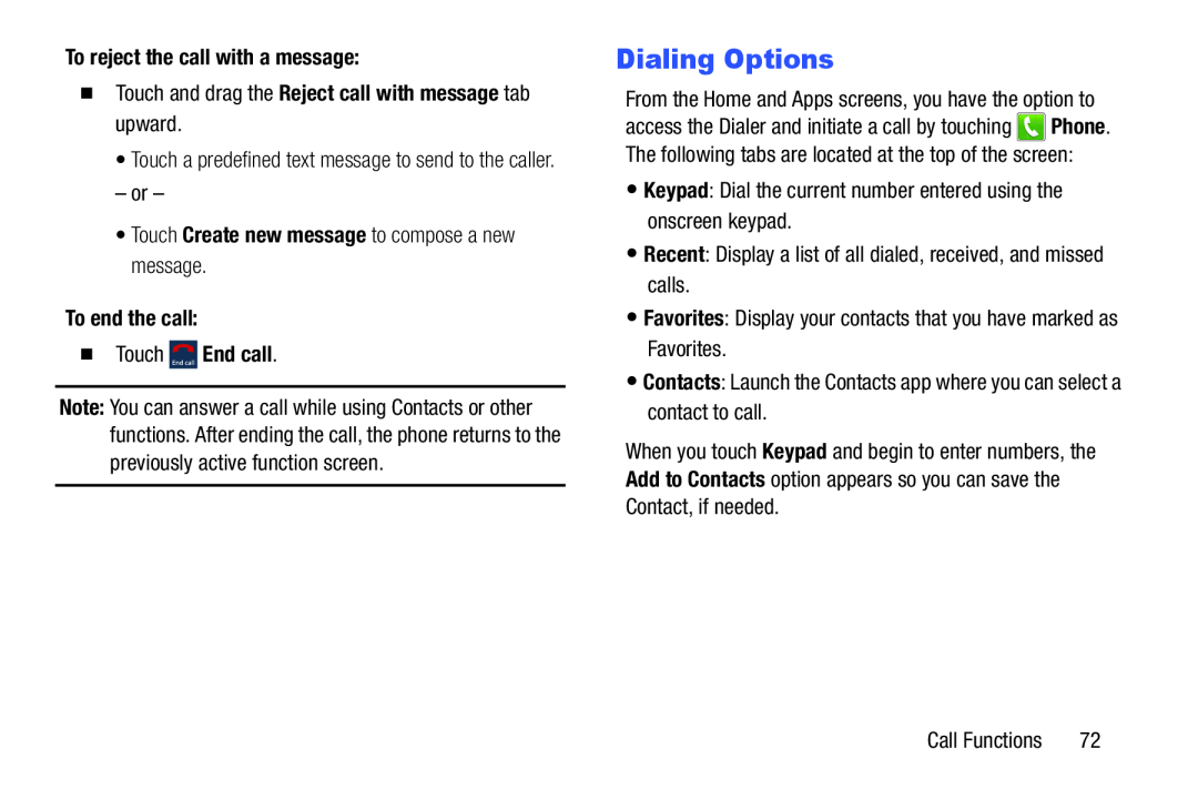 Dialing Options Galaxy S III Developer Edition Verizon