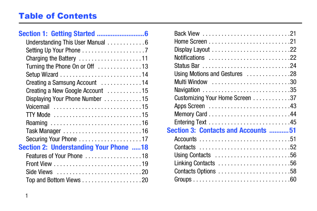 Table of Contents Galaxy S III Developer Edition Verizon