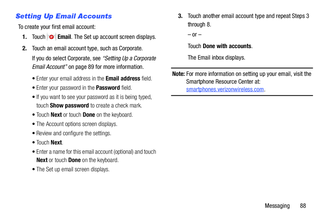 Setting Up Email Accounts