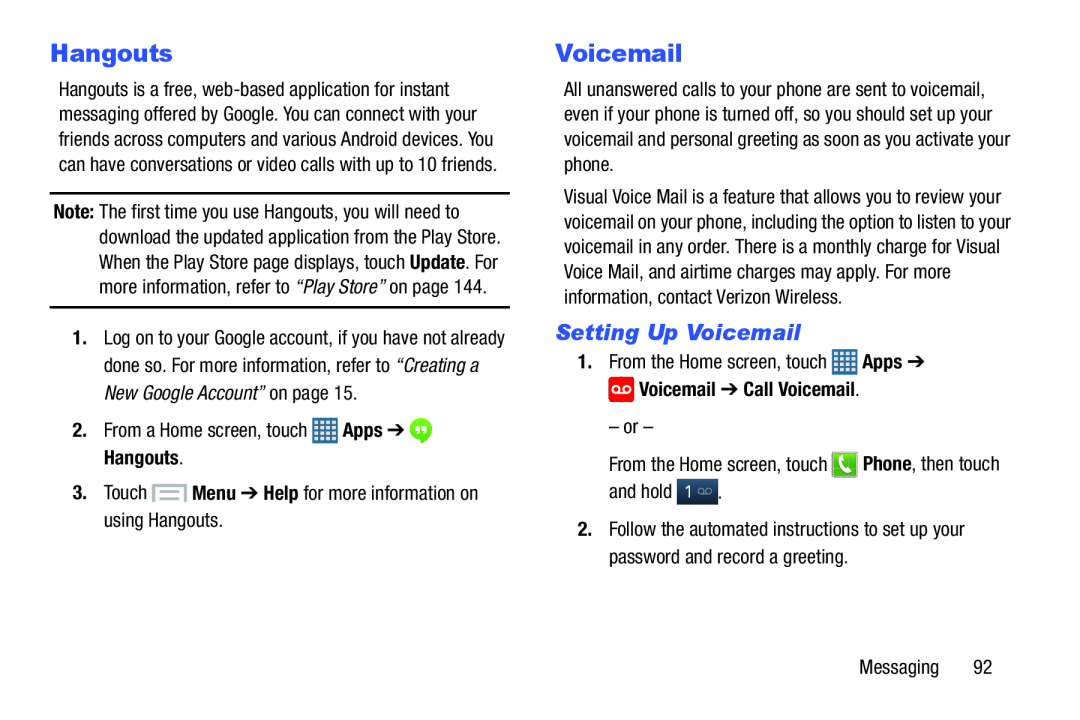 Setting Up Voicemail Galaxy S III Developer Edition Verizon