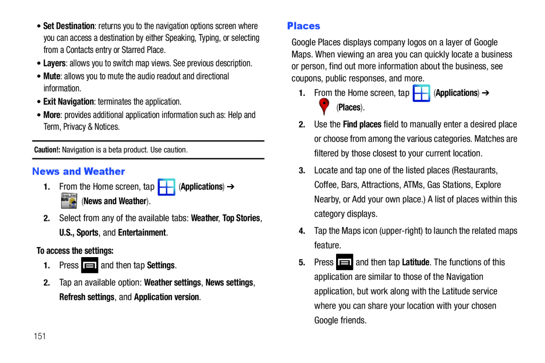 News and Weather Galaxy S T-Mobile