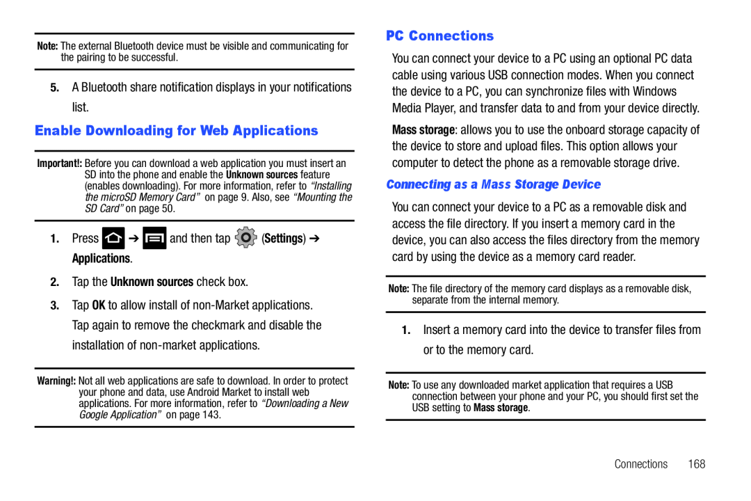 PC Connections Galaxy S T-Mobile