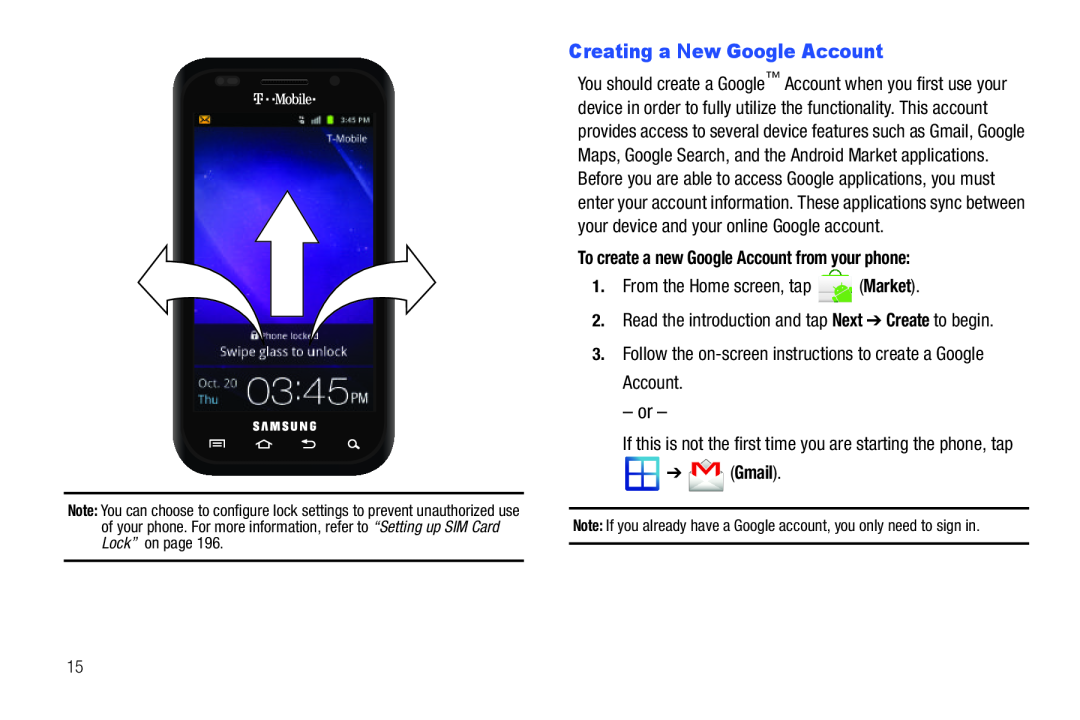 Creating a New Google Account Galaxy S T-Mobile