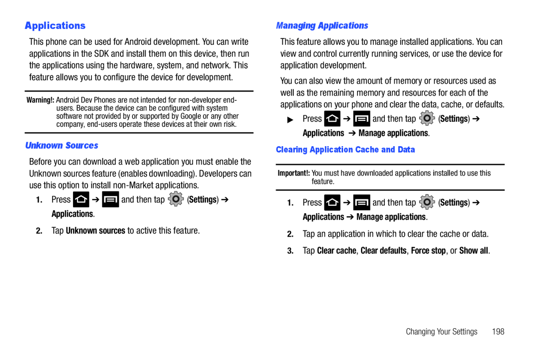 Applications Galaxy S T-Mobile