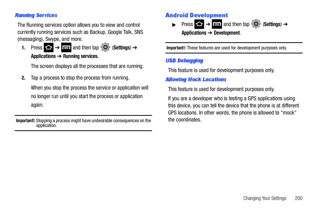 Allowing Mock Locations Galaxy S T-Mobile