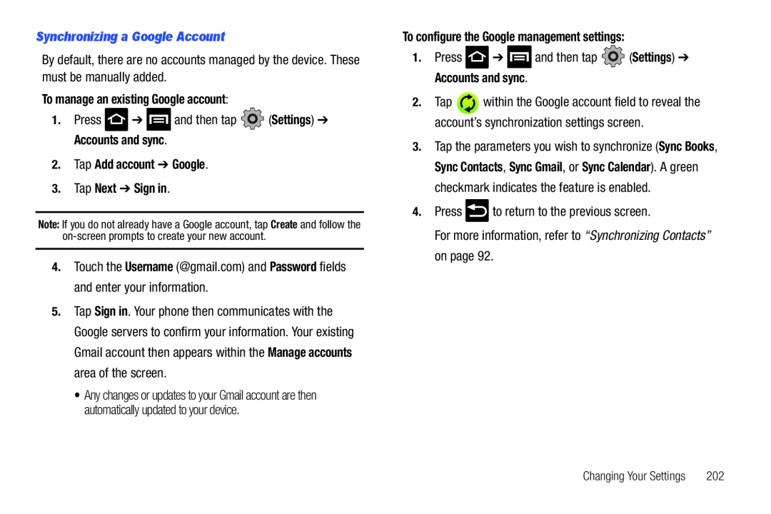 Synchronizing a Google Account Galaxy S T-Mobile