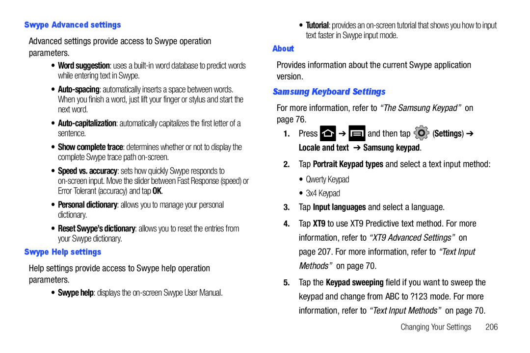 Reset Swype’s dictionary Galaxy S T-Mobile