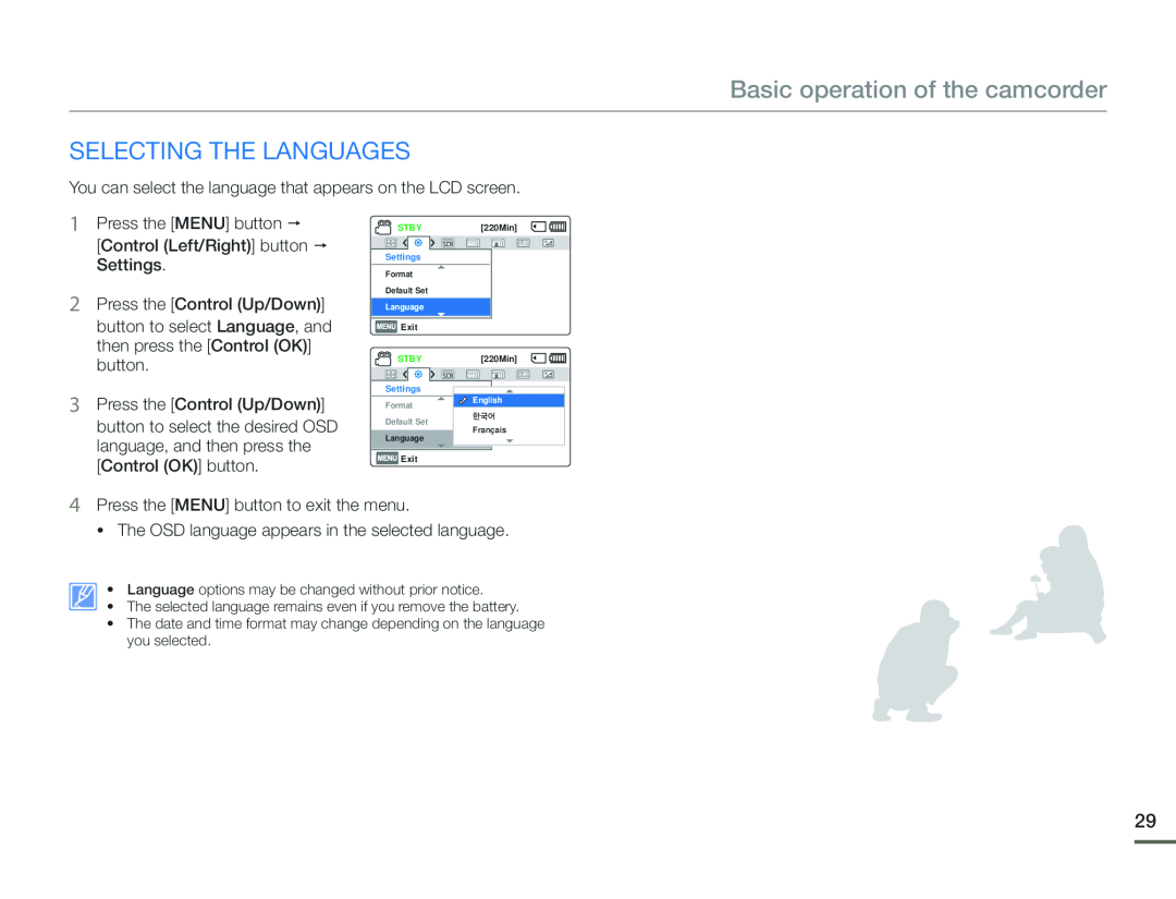 SELECTING THE LANGUAGES