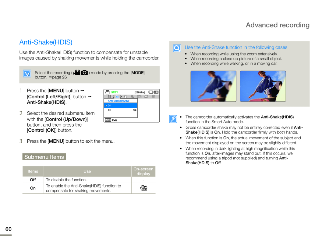 Anti-Shake(HDIS) Hand Held Camcorder HMX-F90