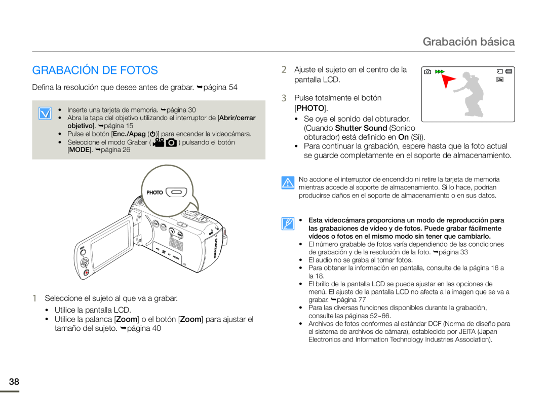 GRABACIÓN DE FOTOS