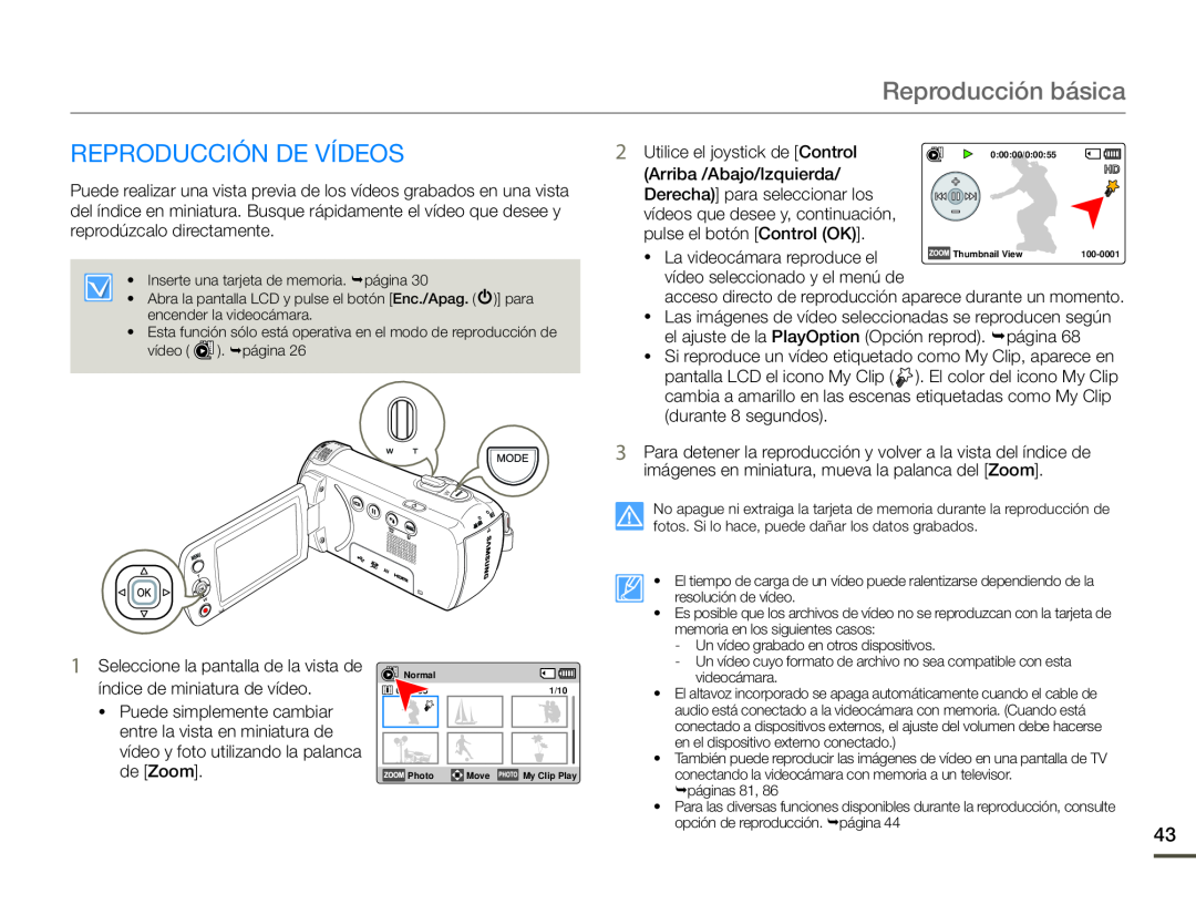 REPRODUCCIÓN DE VÍDEOS Hand Held Camcorder HMX-F90