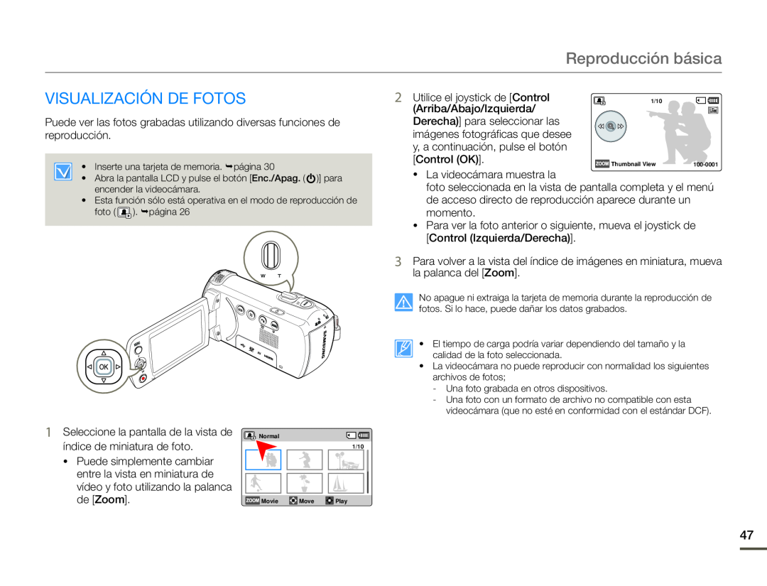 VISUALIZACIÓN DE FOTOS Hand Held Camcorder HMX-F90